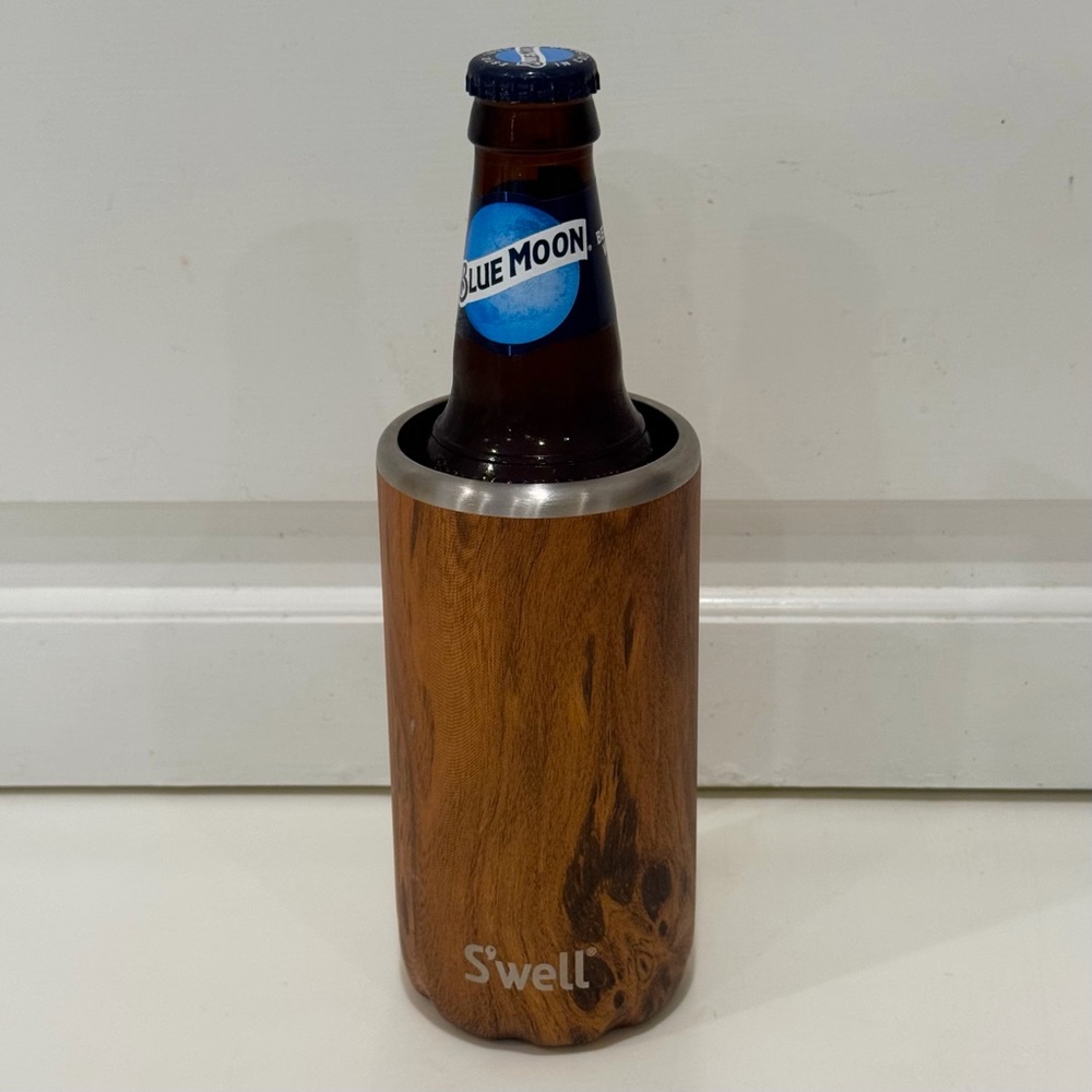 S'well Teakwood Slim Can or Bottle Drink Chiller Koozie - Picture 6 of 10